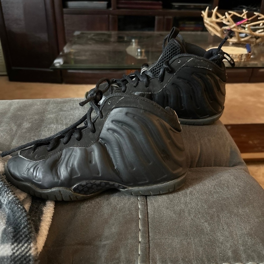 Kids Black Foamposite Sneakers
